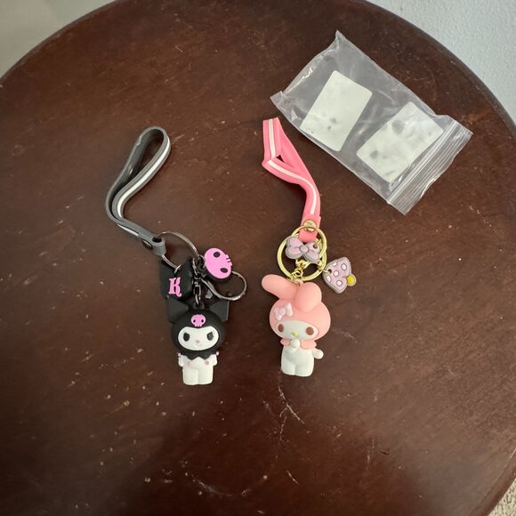 Hello Kitty, Melody and Kuromi Keychains, New - Picture 1 of 1
